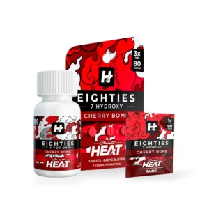 straight heat eighties 7 hydroxy chewable tablets cherry bomb 80mg per tablet
