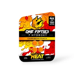 straight heat one fifties 7 hydroxy chewable tablets carribean punch 150mg