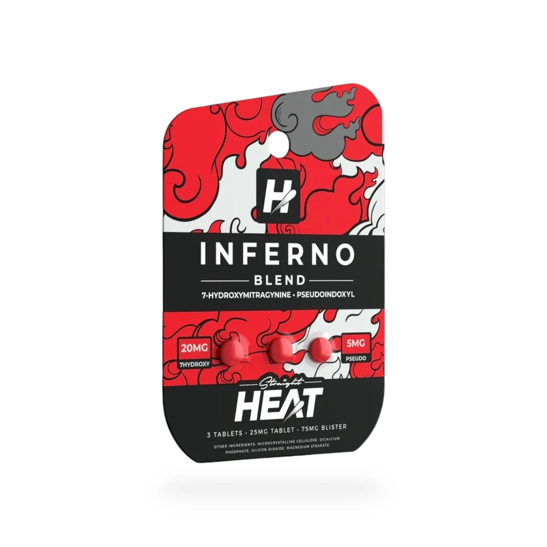 straight heat 7 oh pseudo inferno blend chewable tablets 25mg