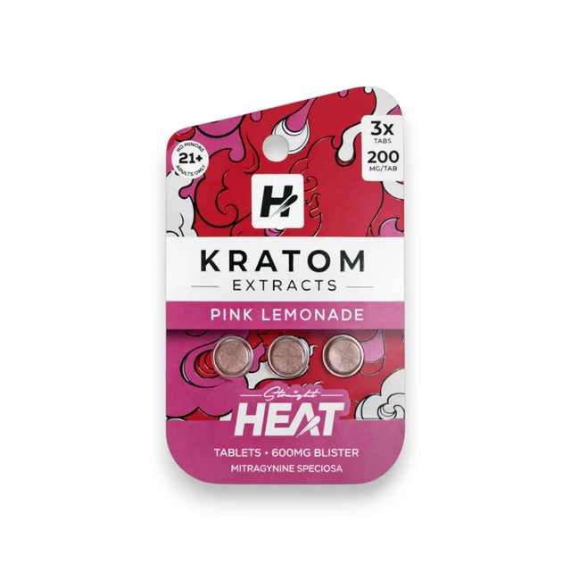 straight heat eighties kratom extract chewable tablets pink lemonade 200mg per tablet